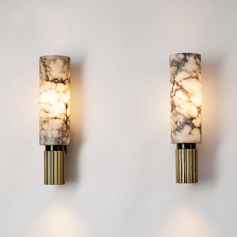 BLACK SHADE MARBLE WALL LAMP