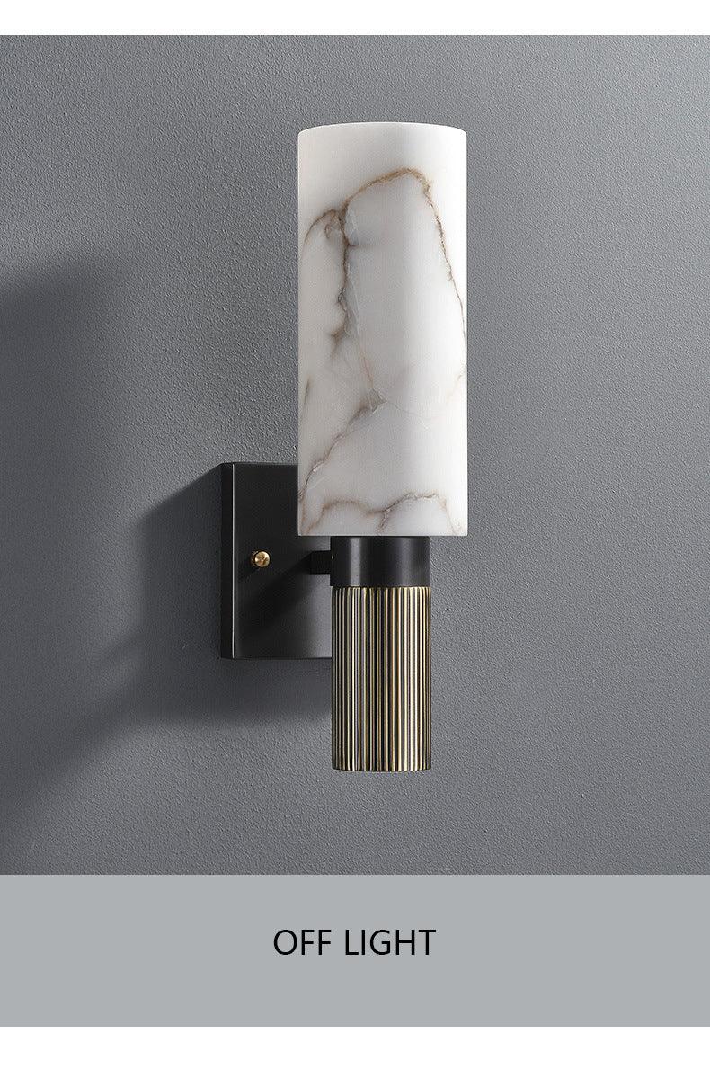 BLACK SHADE MARBLE WALL LAMP