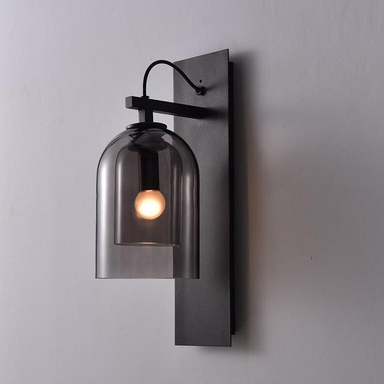 STROLYS SMOKE GRAY GLOBE SCONCE